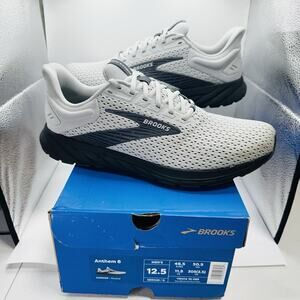 Brooks Men’s Anthem 6 Neutral Running Sneaker Gray / Black Pearl US Size 12.5